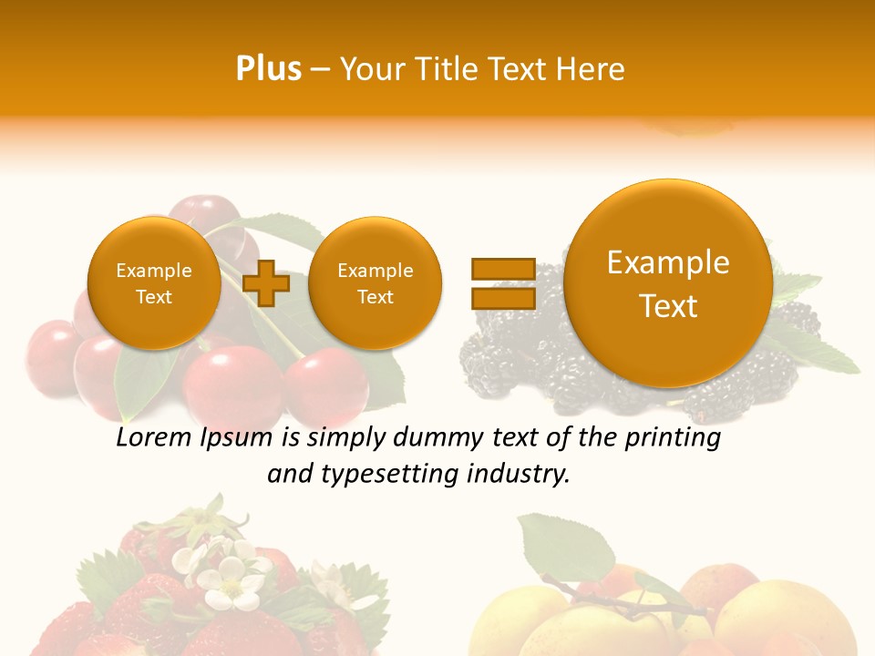 Raspberries White Isolated PowerPoint Template