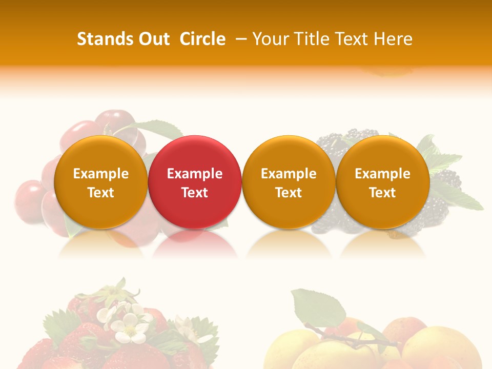 Raspberries White Isolated PowerPoint Template