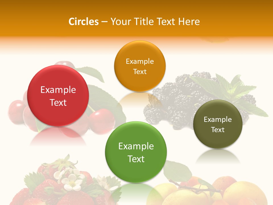 Raspberries White Isolated PowerPoint Template