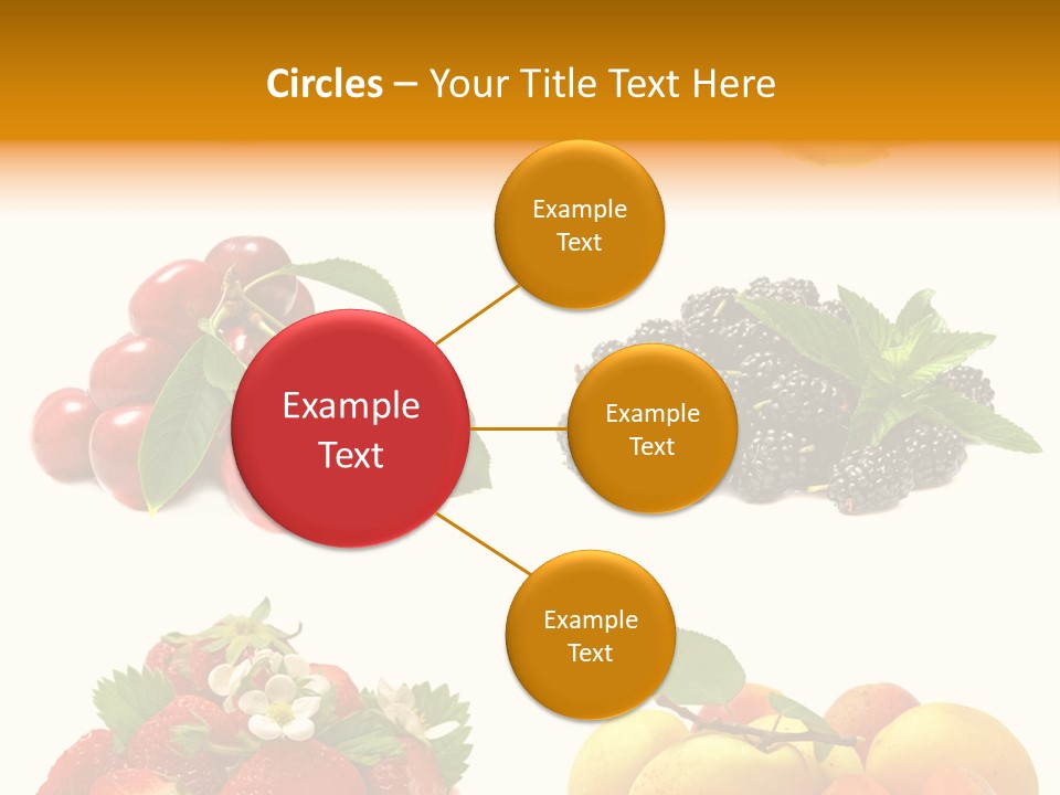 Raspberries White Isolated PowerPoint Template