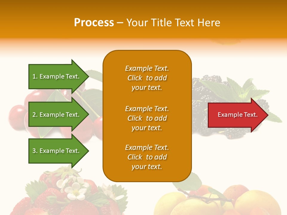 Raspberries White Isolated PowerPoint Template