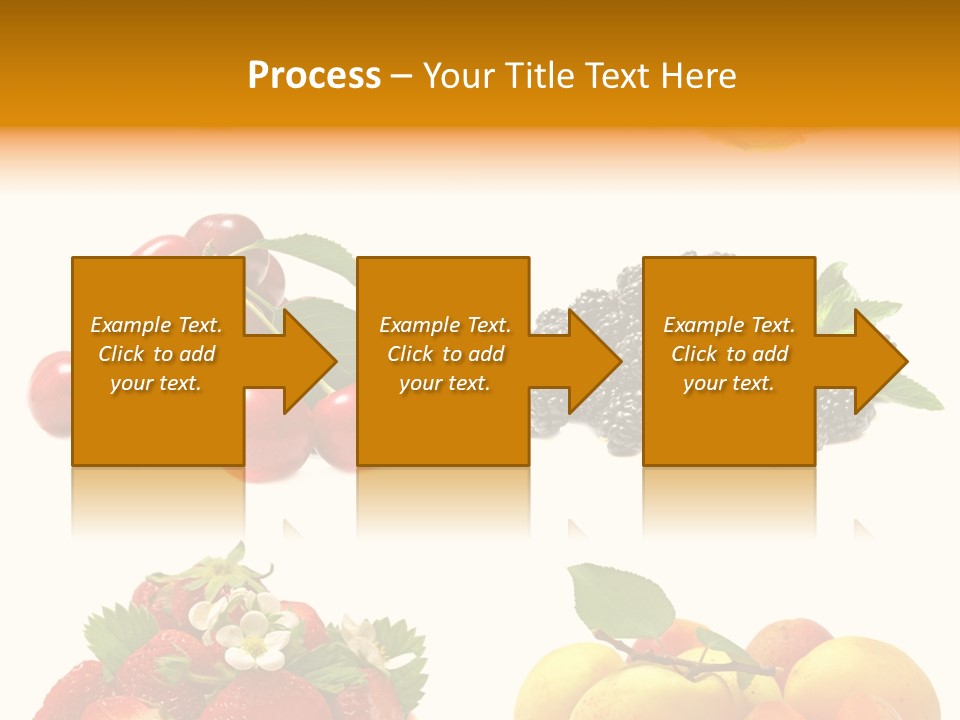Raspberries White Isolated PowerPoint Template