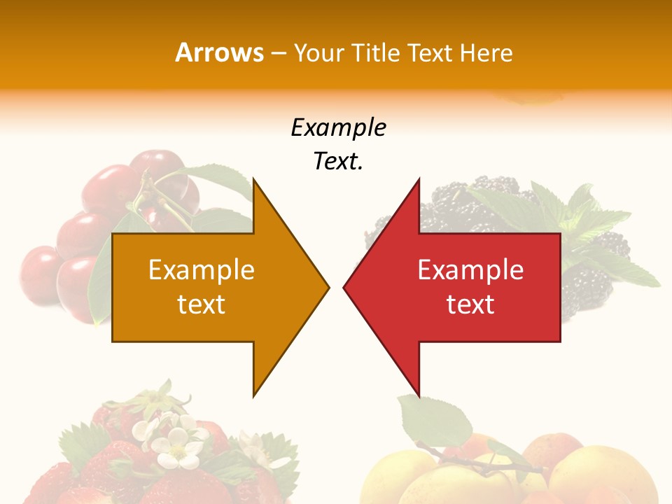 Raspberries White Isolated PowerPoint Template