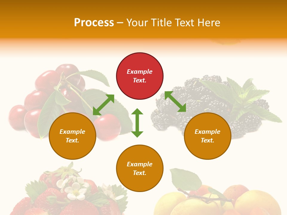 Raspberries White Isolated PowerPoint Template