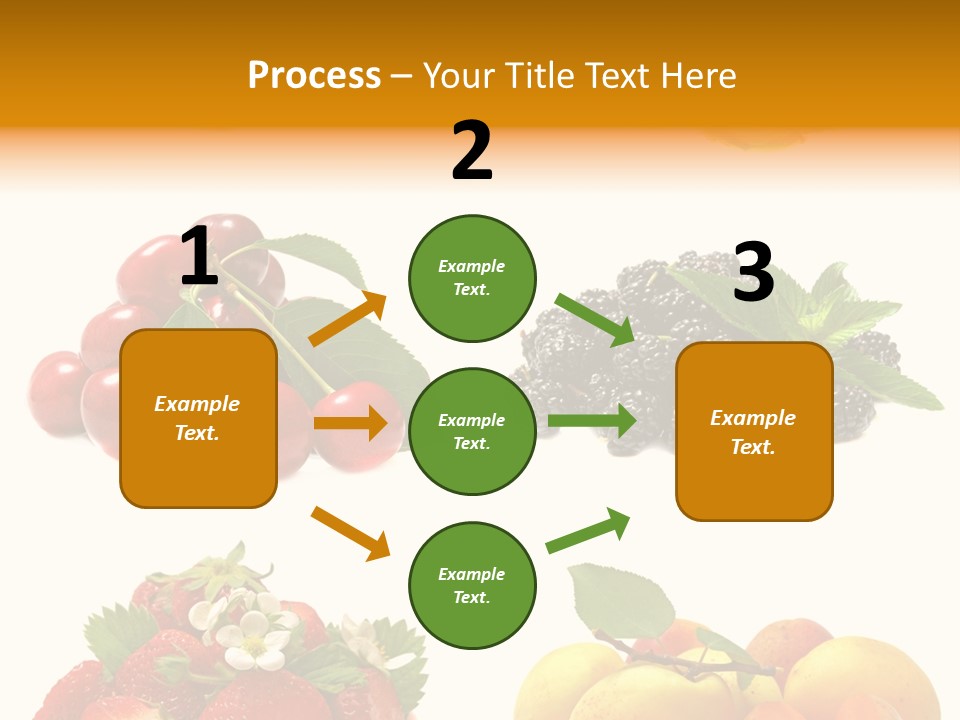 Raspberries White Isolated PowerPoint Template