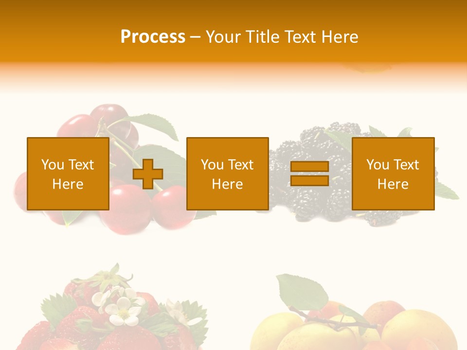 Raspberries White Isolated PowerPoint Template