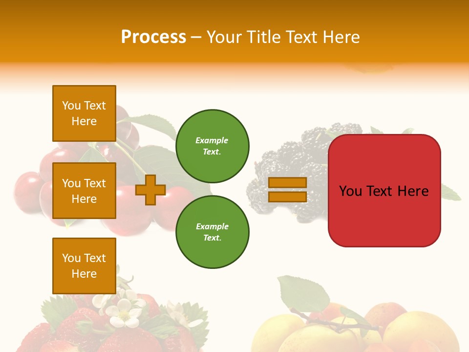 Raspberries White Isolated PowerPoint Template