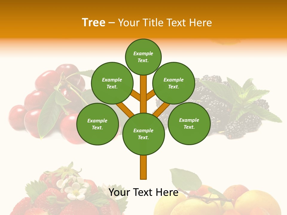 Raspberries White Isolated PowerPoint Template