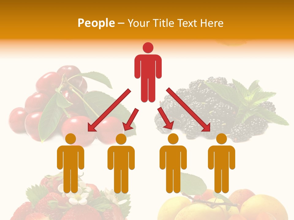 Raspberries White Isolated PowerPoint Template