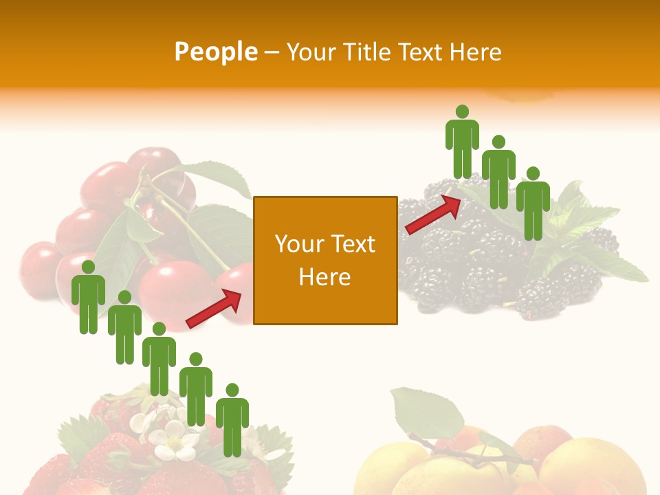 Raspberries White Isolated PowerPoint Template