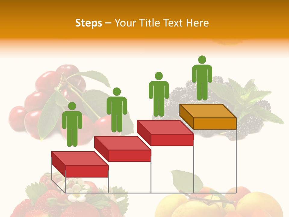 Raspberries White Isolated PowerPoint Template