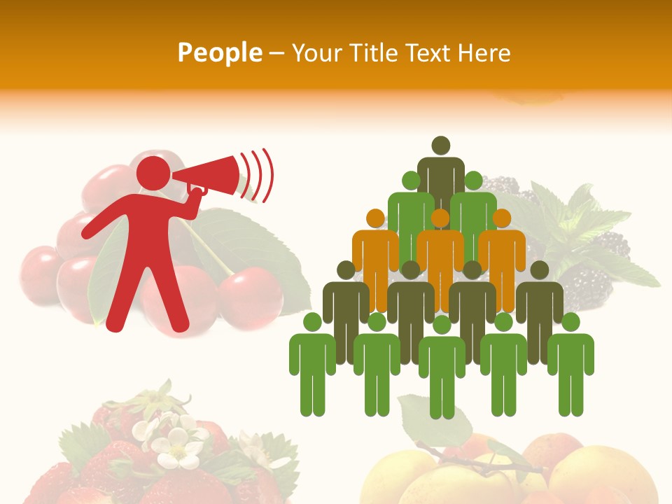 Raspberries White Isolated PowerPoint Template