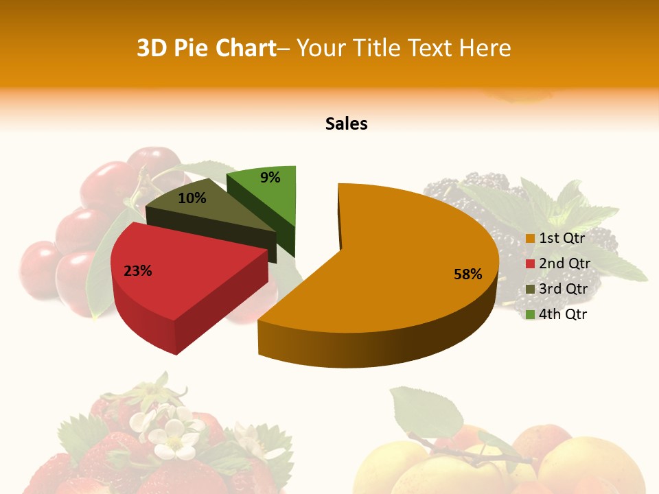 Raspberries White Isolated PowerPoint Template