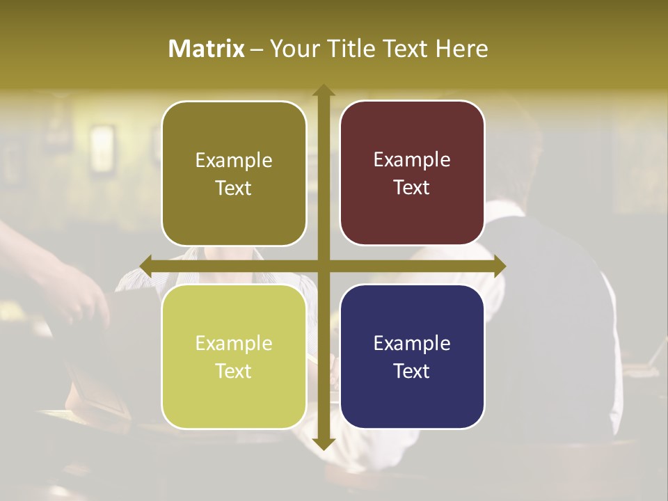 Waiter People Girl PowerPoint Template