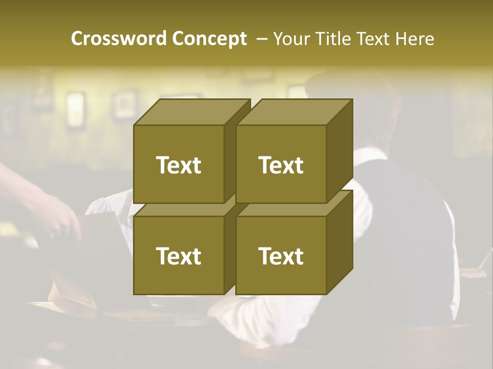 Waiter People Girl PowerPoint Template