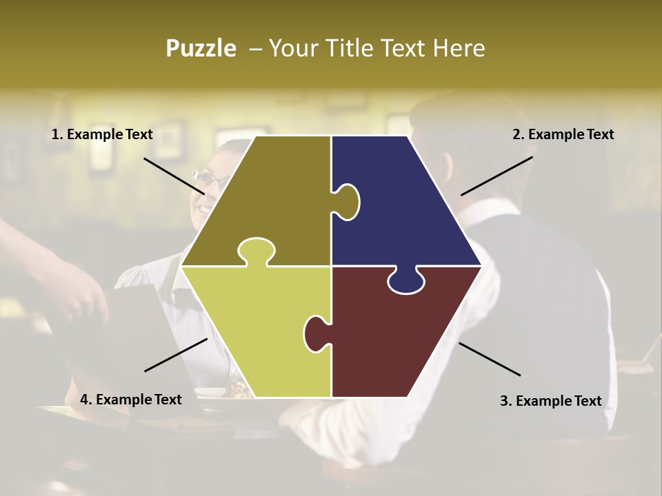 Waiter People Girl PowerPoint Template