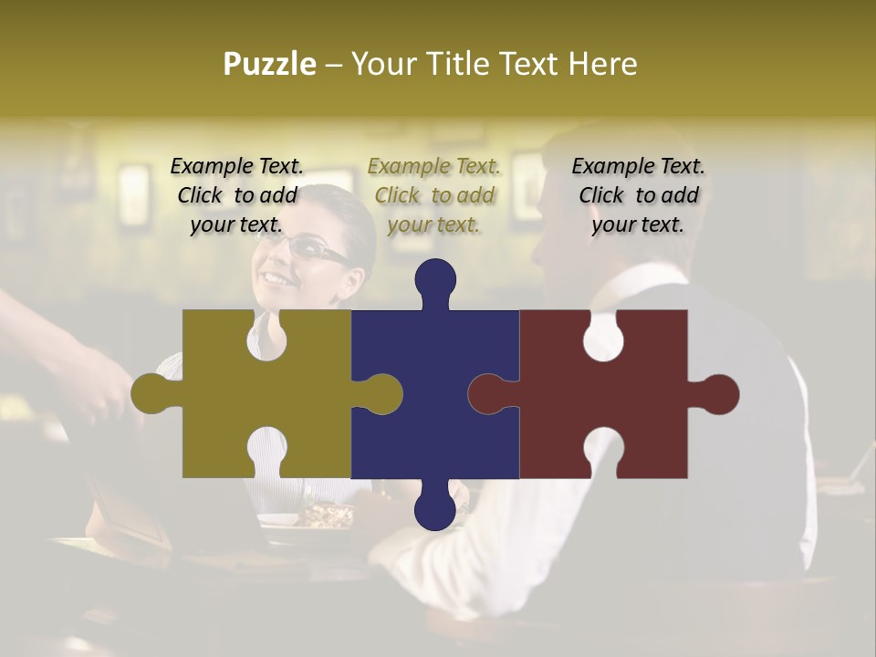 Waiter People Girl PowerPoint Template