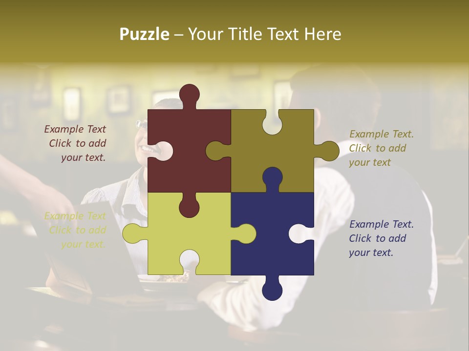 Waiter People Girl PowerPoint Template