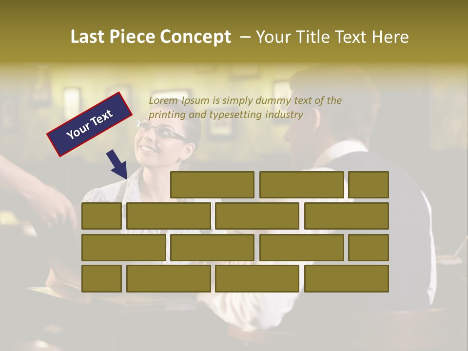 Waiter People Girl PowerPoint Template