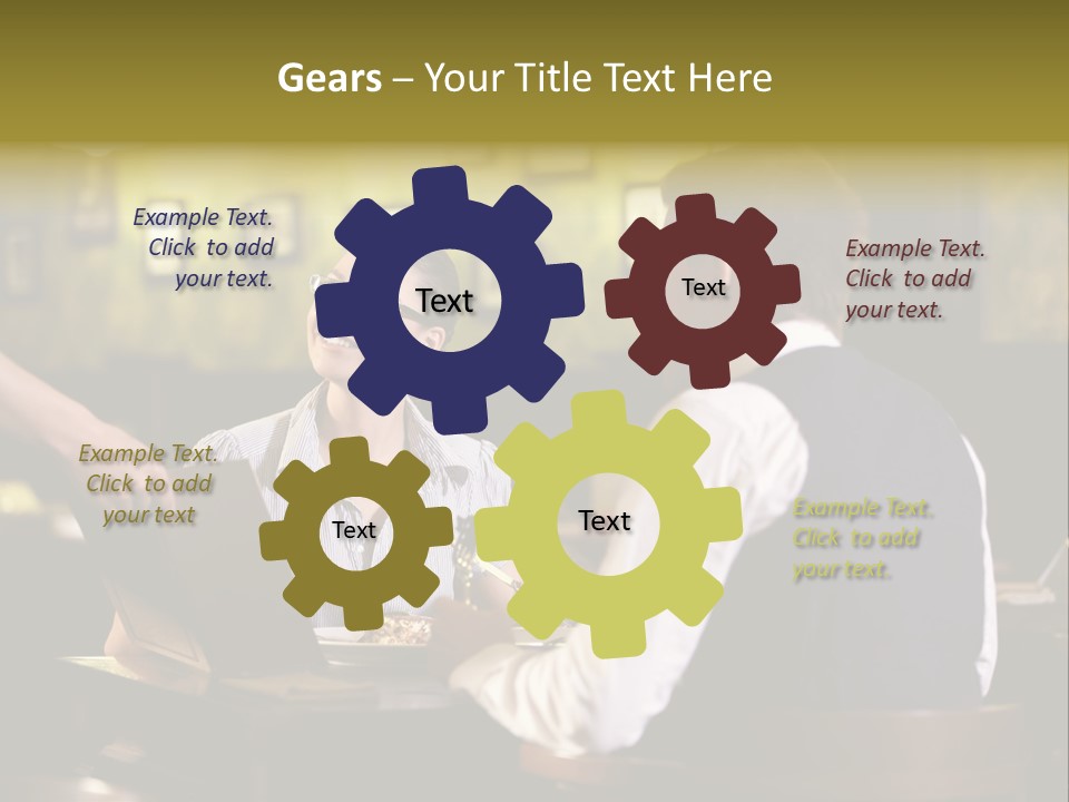 Waiter People Girl PowerPoint Template