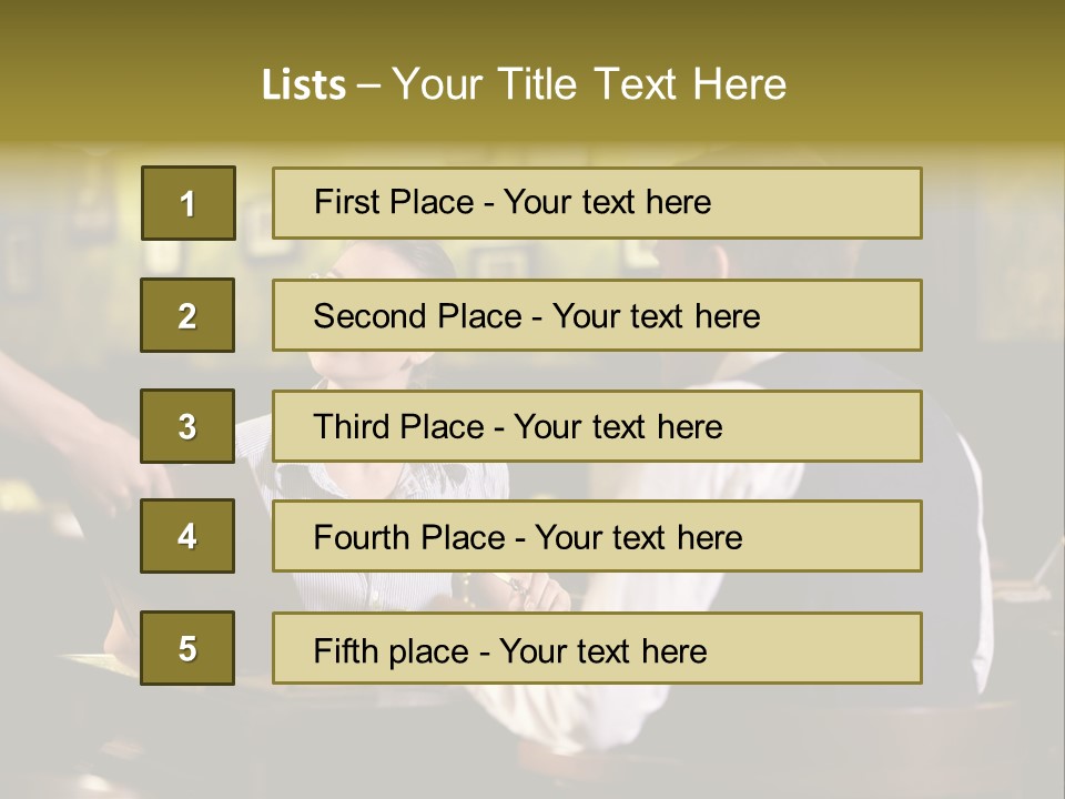 Waiter People Girl PowerPoint Template