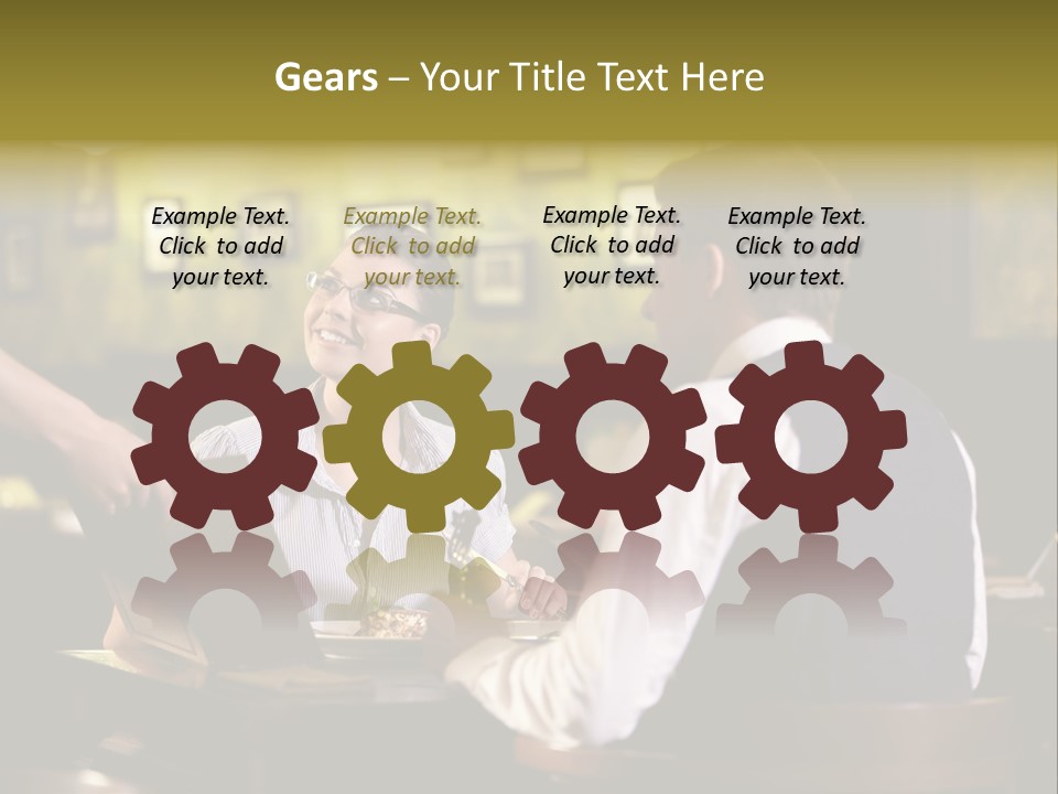 Waiter People Girl PowerPoint Template