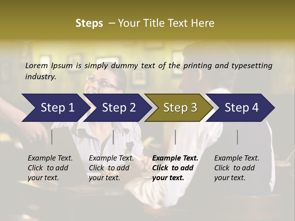 Waiter People Girl PowerPoint Template