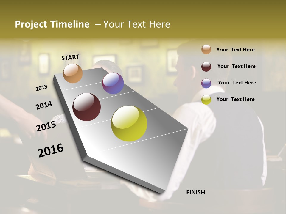 Waiter People Girl PowerPoint Template