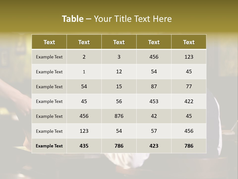 Waiter People Girl PowerPoint Template