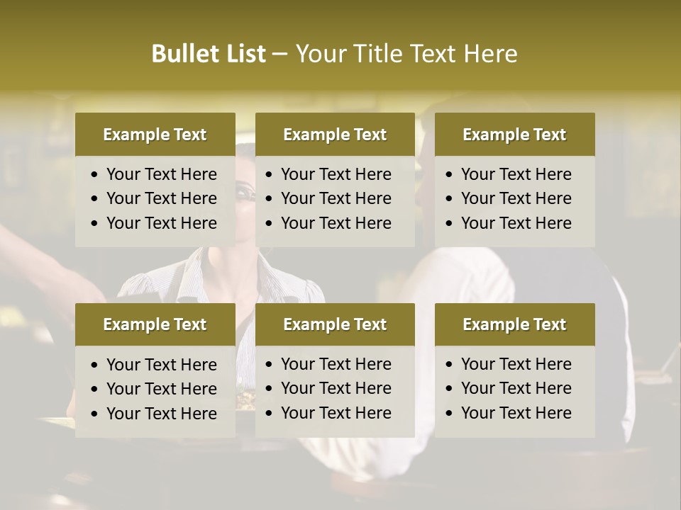 Waiter People Girl PowerPoint Template