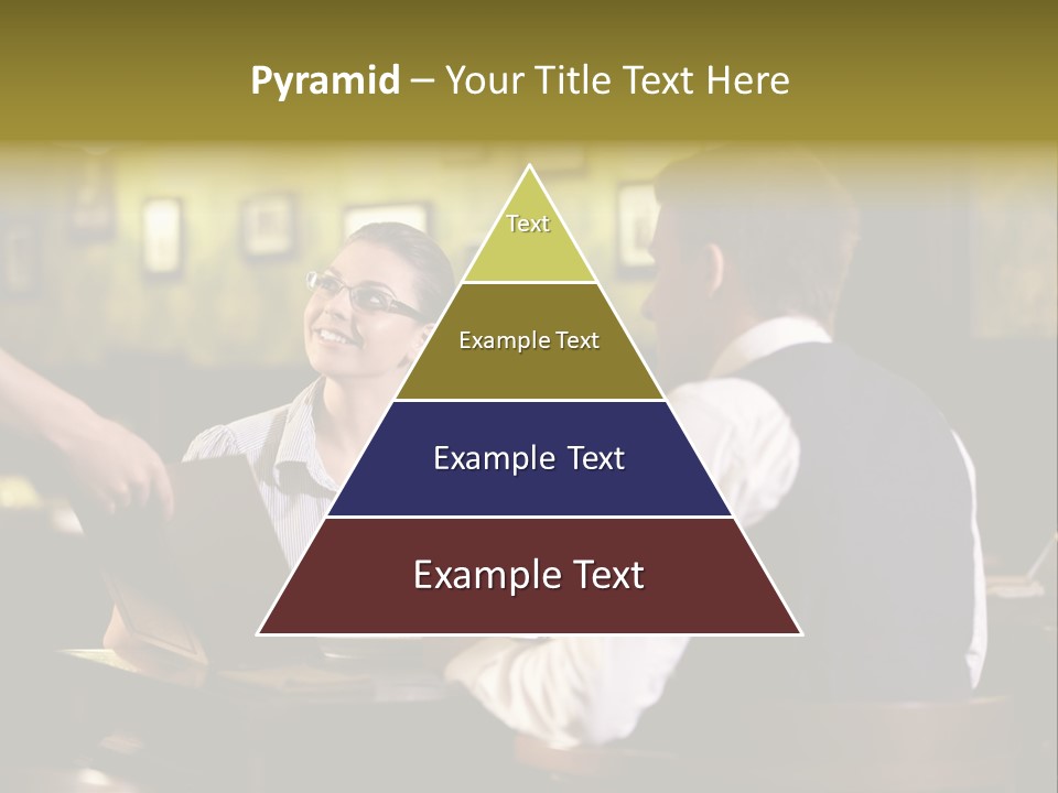 Waiter People Girl PowerPoint Template