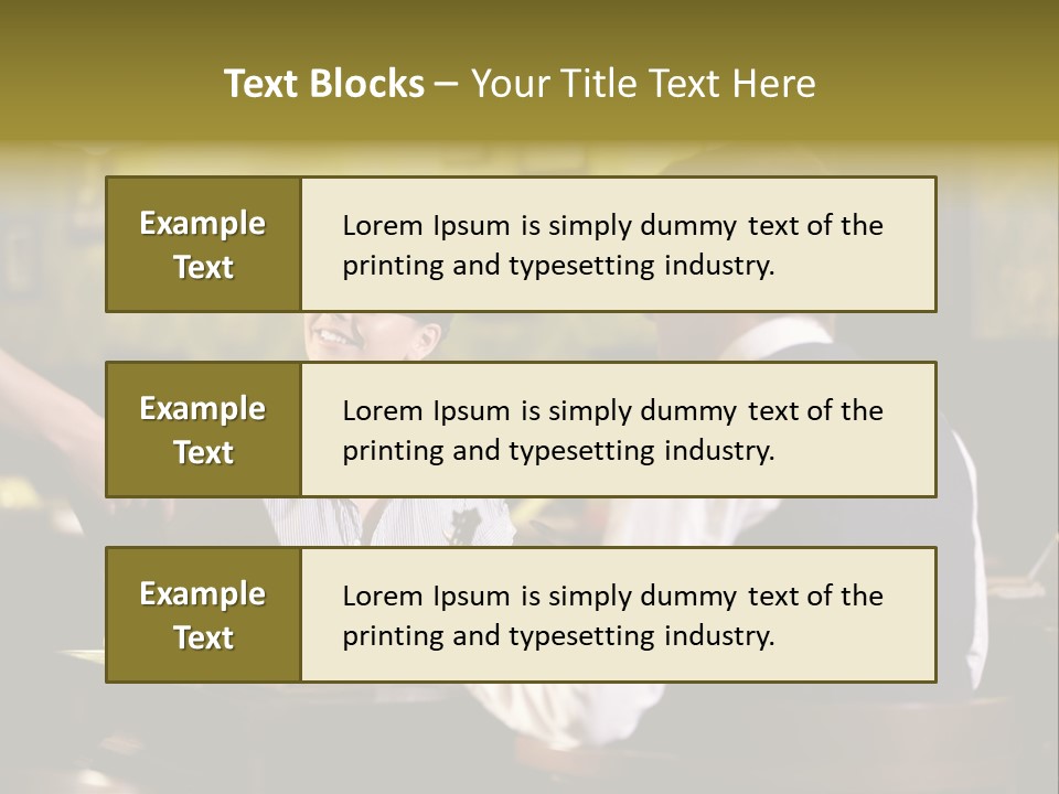 Waiter People Girl PowerPoint Template