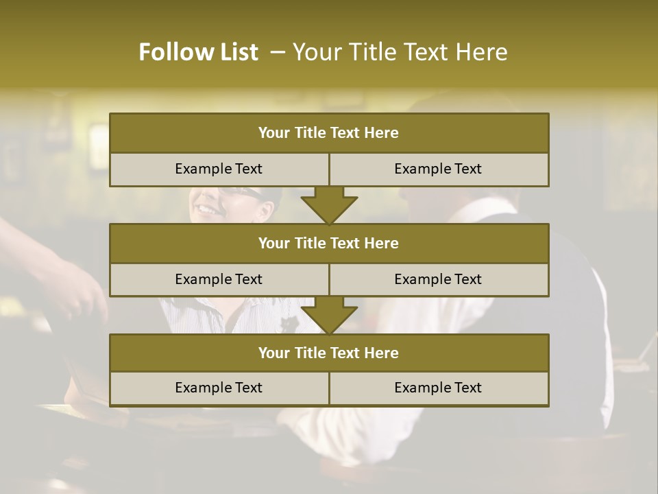 Waiter People Girl PowerPoint Template