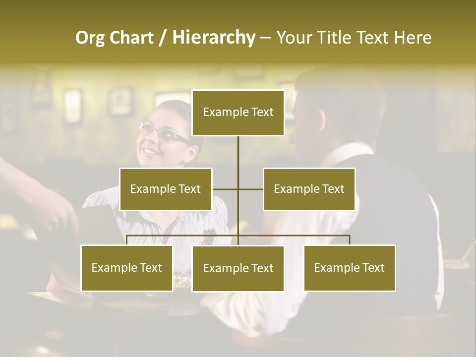 Waiter People Girl PowerPoint Template