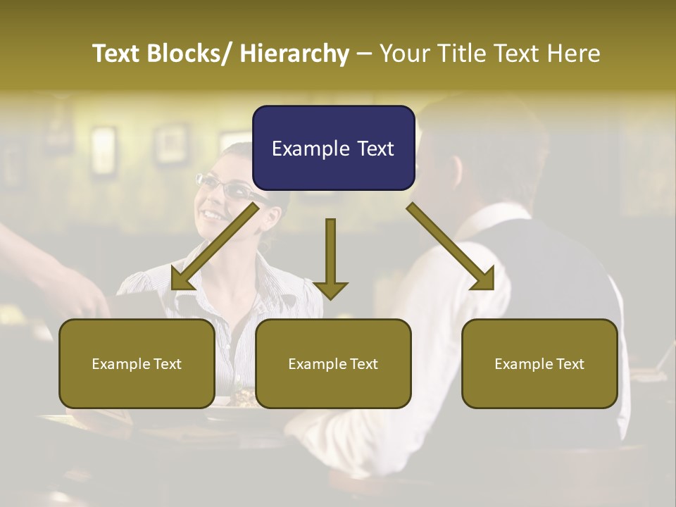 Waiter People Girl PowerPoint Template