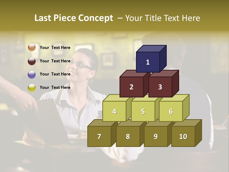 Waiter People Girl PowerPoint Template