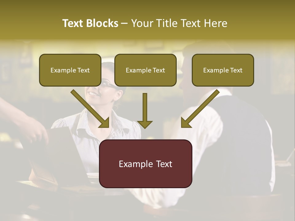 Waiter People Girl PowerPoint Template