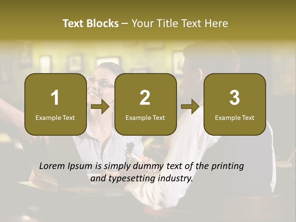 Waiter People Girl PowerPoint Template