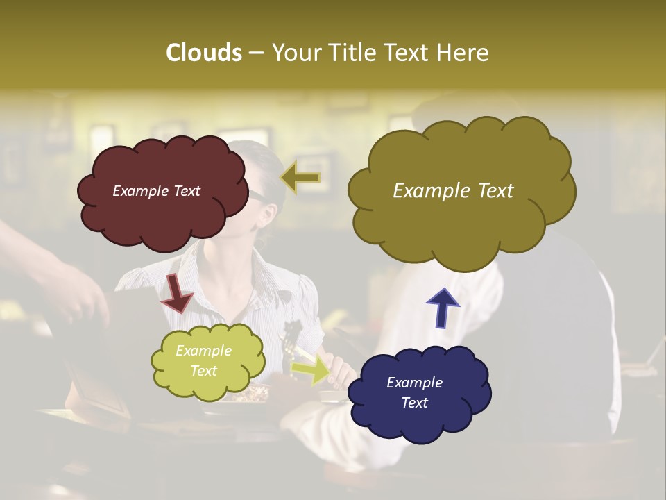 Waiter People Girl PowerPoint Template