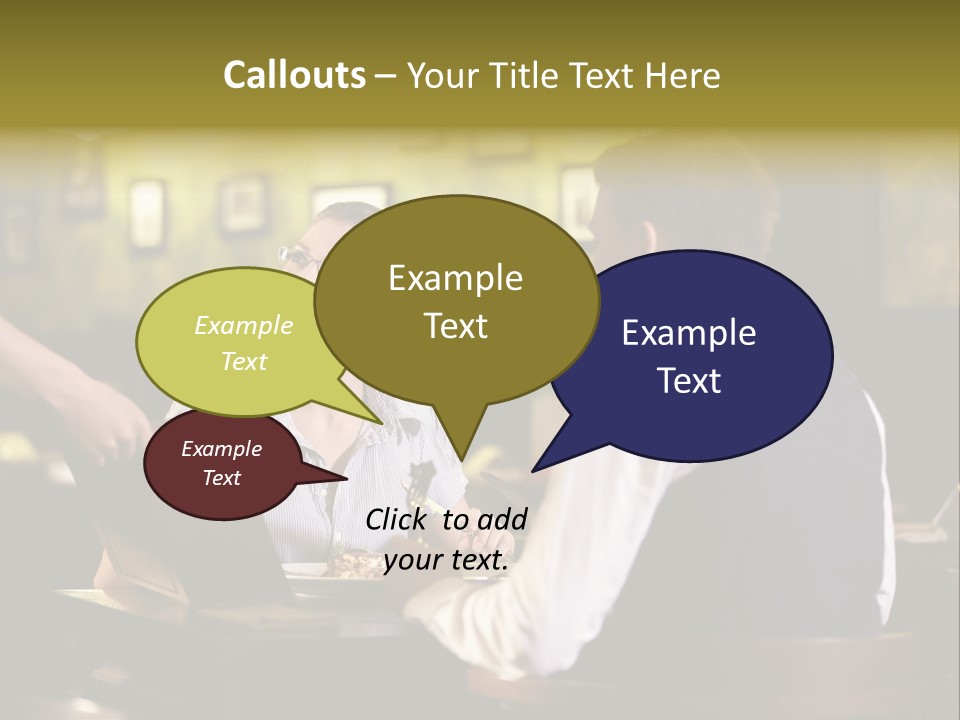 Waiter People Girl PowerPoint Template