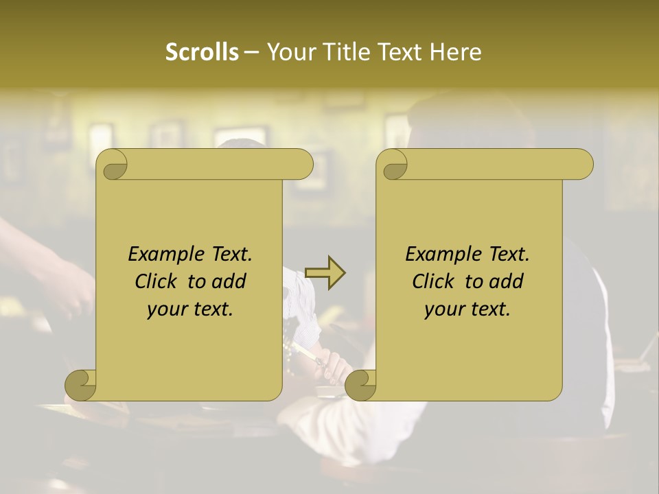 Waiter People Girl PowerPoint Template