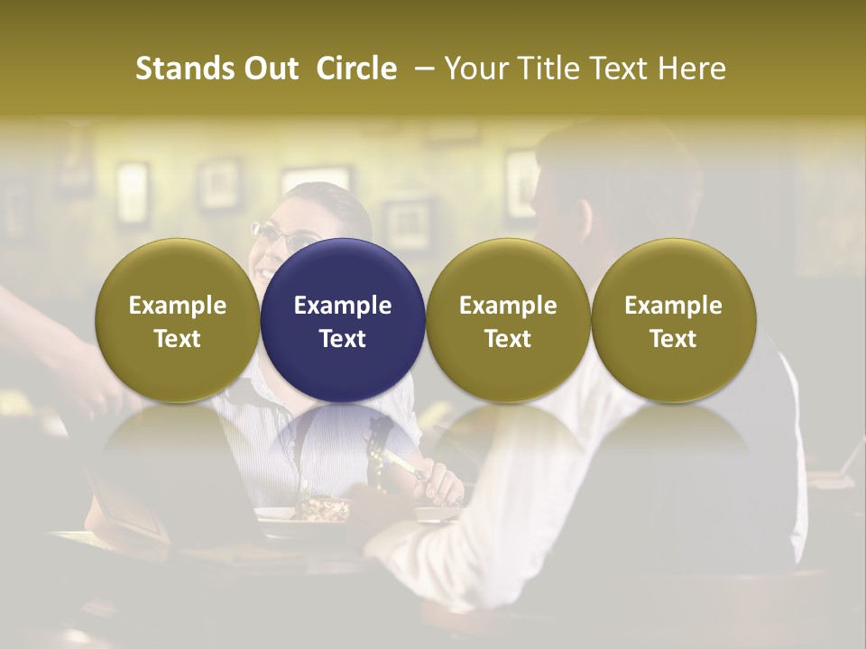 Waiter People Girl PowerPoint Template