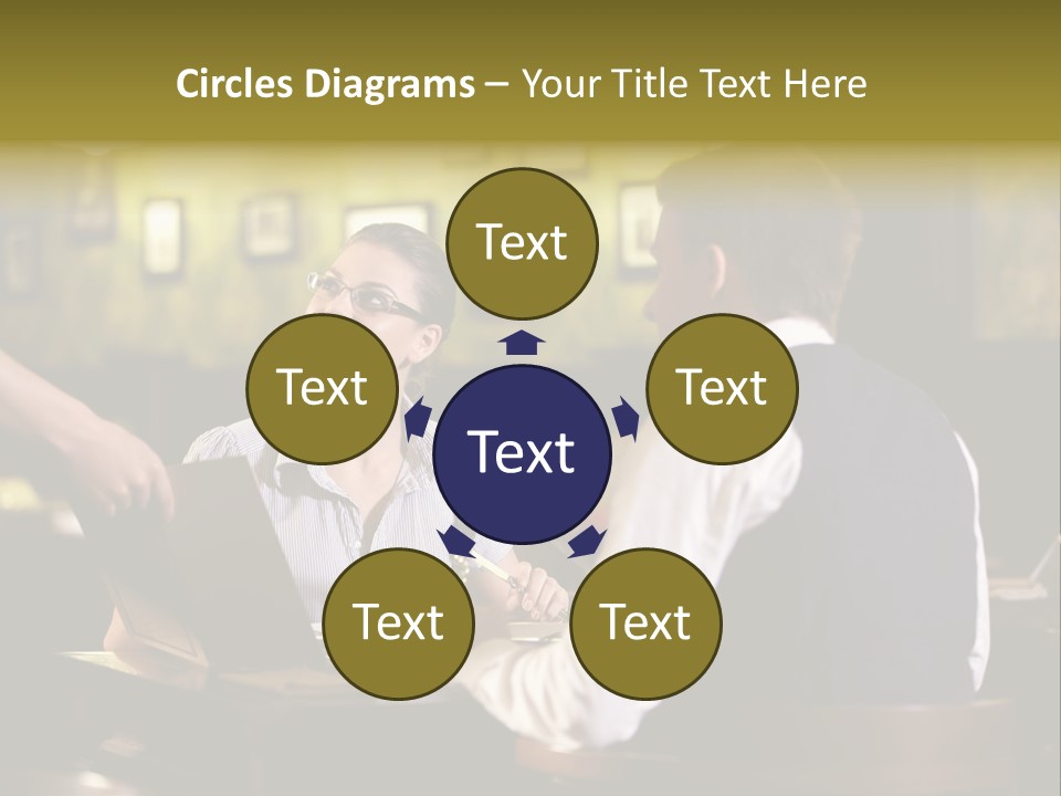 Waiter People Girl PowerPoint Template