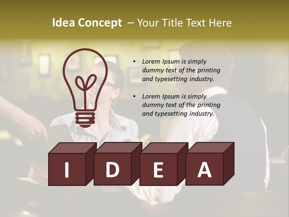 Waiter People Girl PowerPoint Template