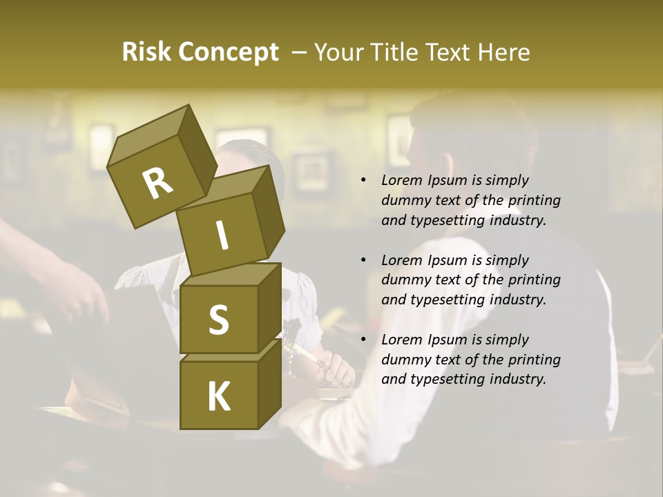 Waiter People Girl PowerPoint Template