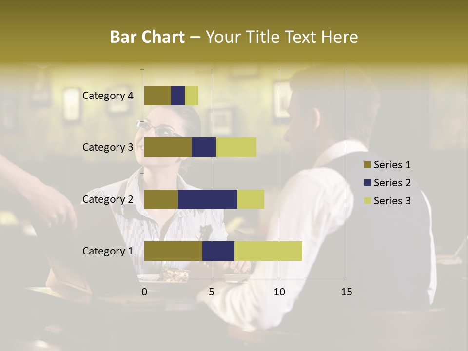 Waiter People Girl PowerPoint Template