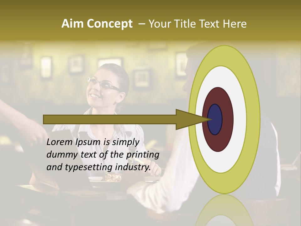 Waiter People Girl PowerPoint Template