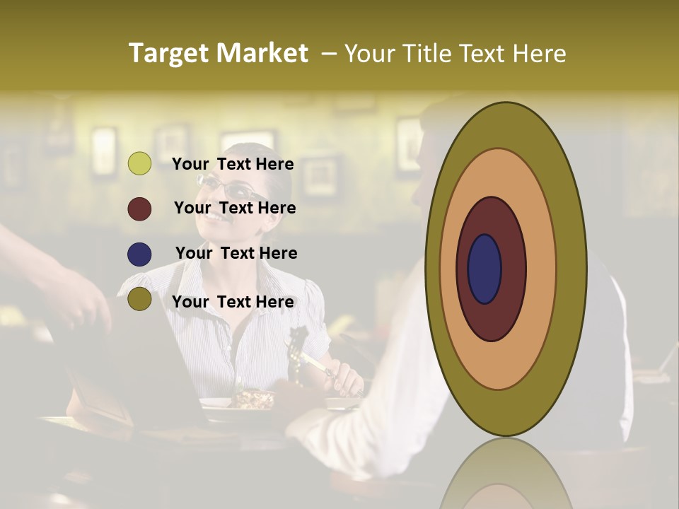 Waiter People Girl PowerPoint Template