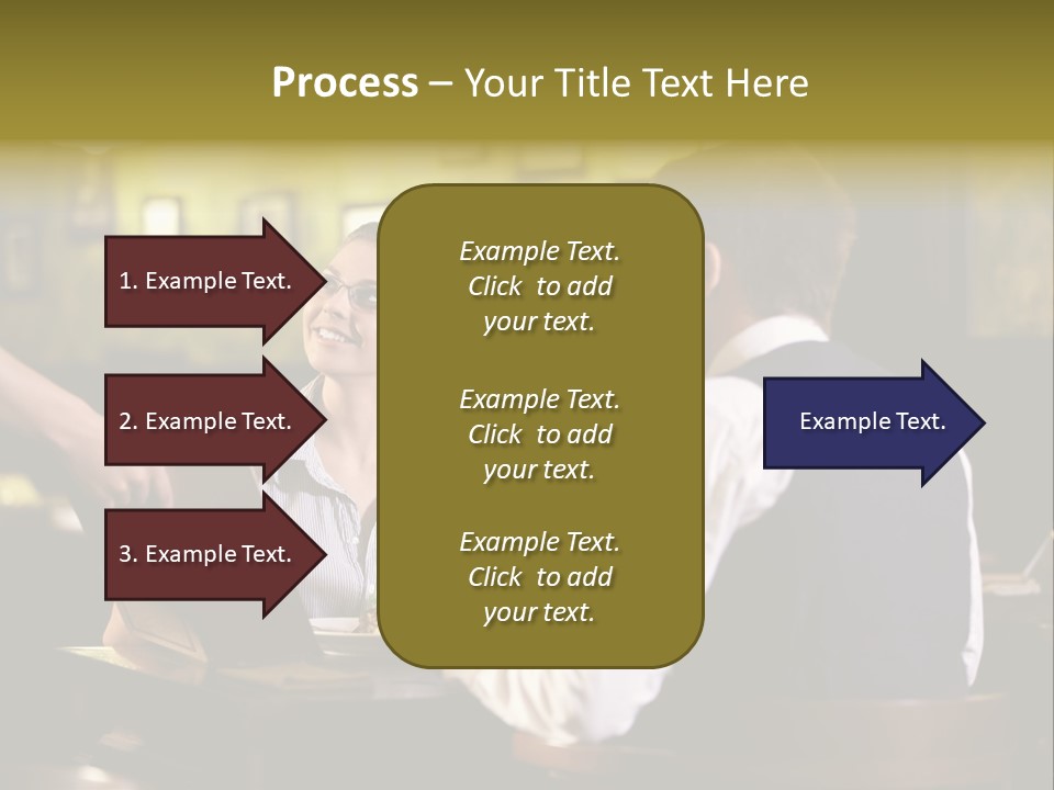 Waiter People Girl PowerPoint Template