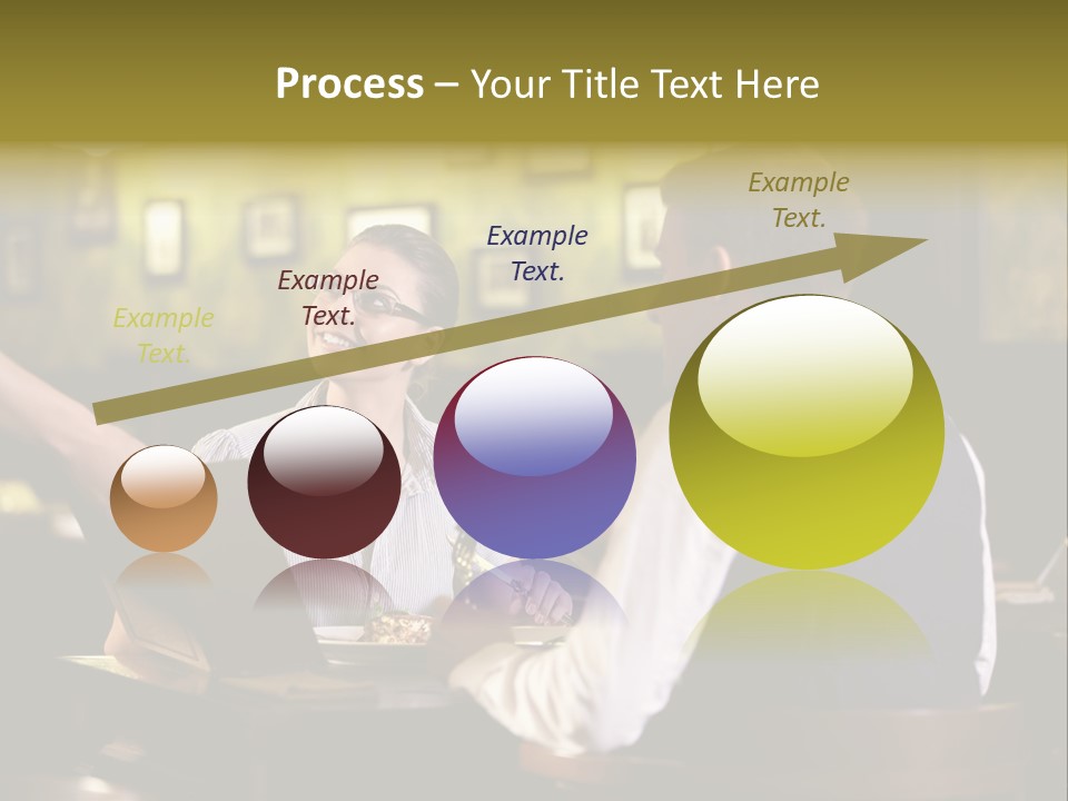 Waiter People Girl PowerPoint Template